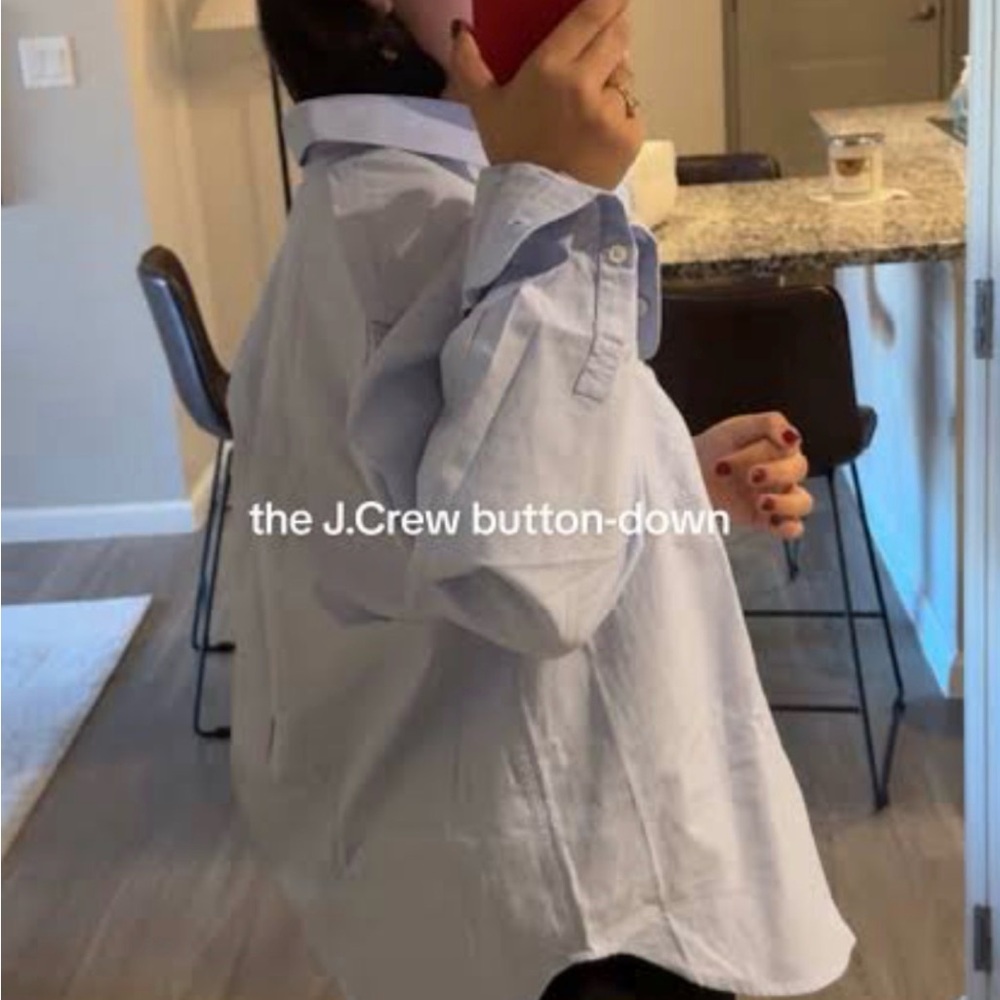 J.Crew Étienne oversized shirt in striped cotton poplin